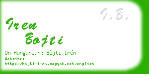 iren bojti business card
